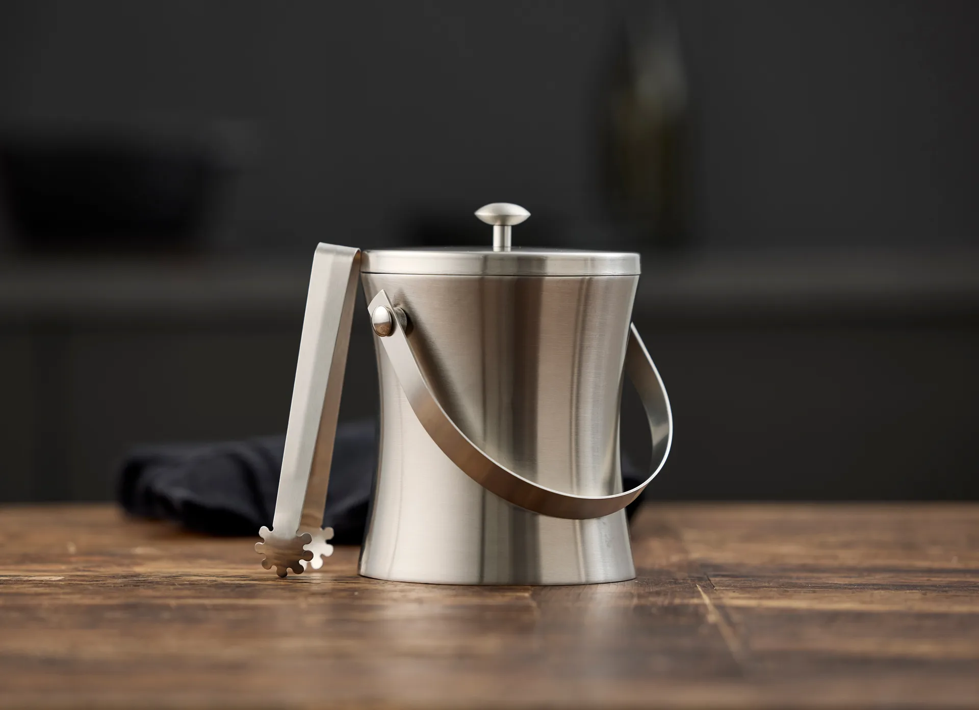 Function ice bucket with tongs, Stainless steel Funktion