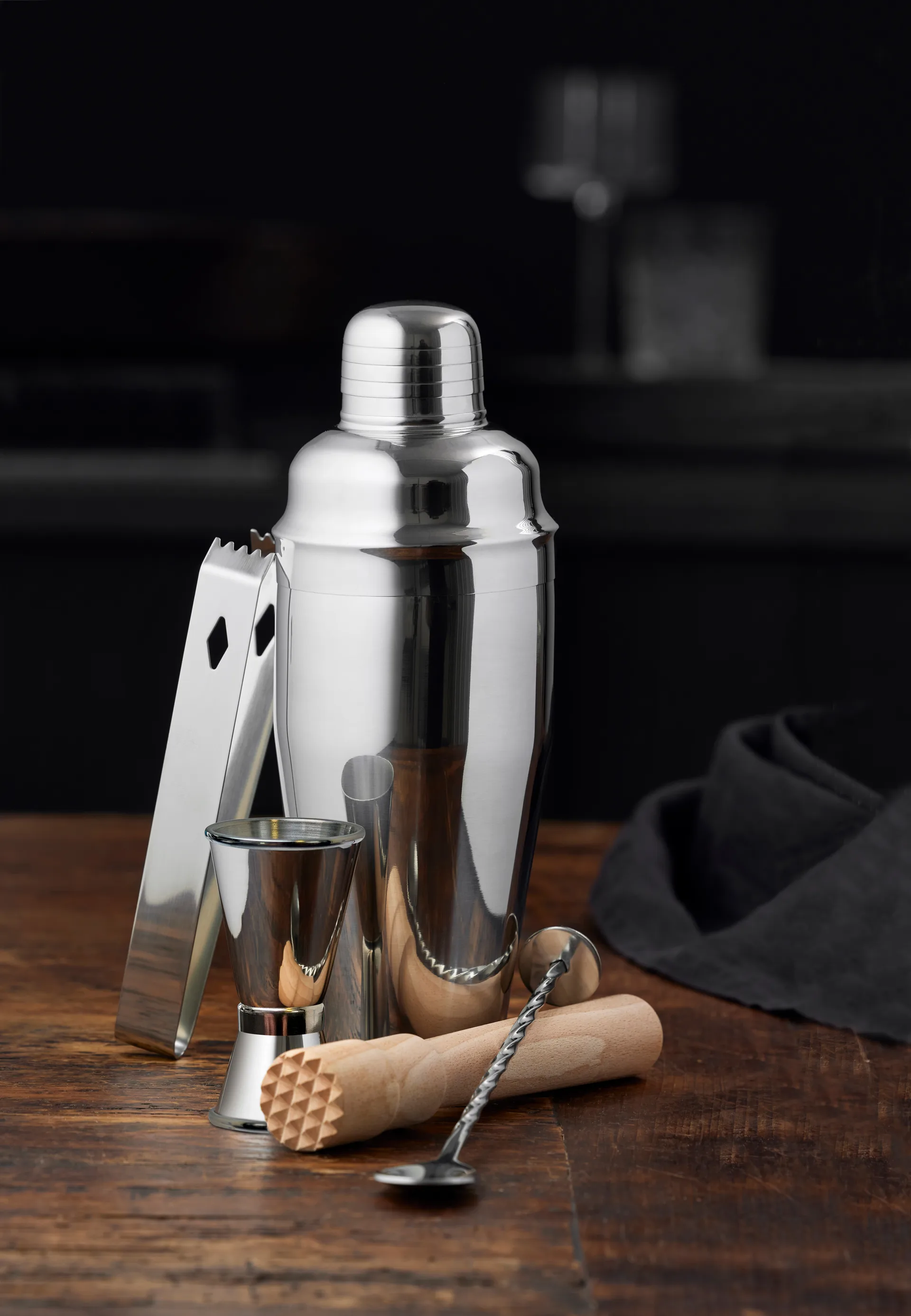 Funktion bar set 5 pieces, Stainless steel-beech Funktion