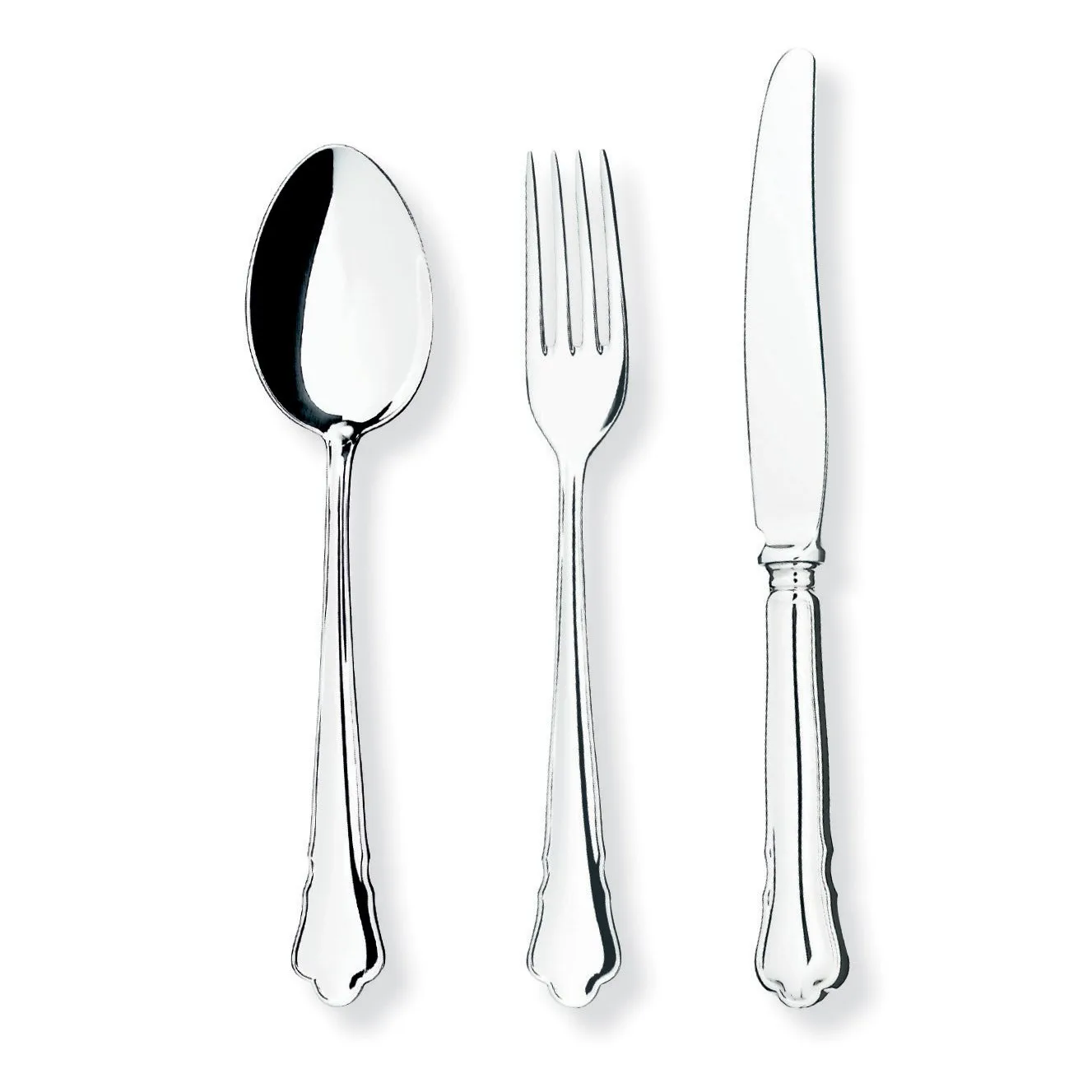 Chippendale fork silver, 20.1 cm Gense