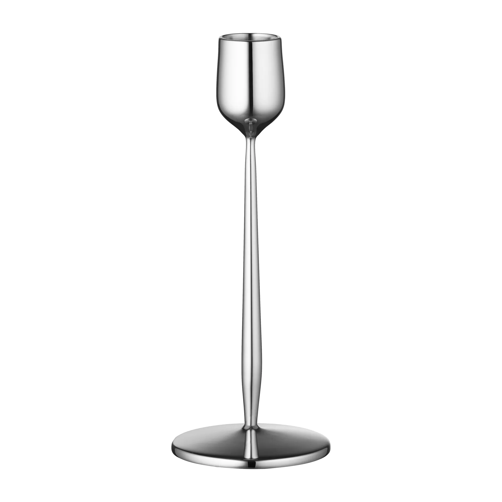 Dorotea candle holder 18 cm, Polished steel Gense