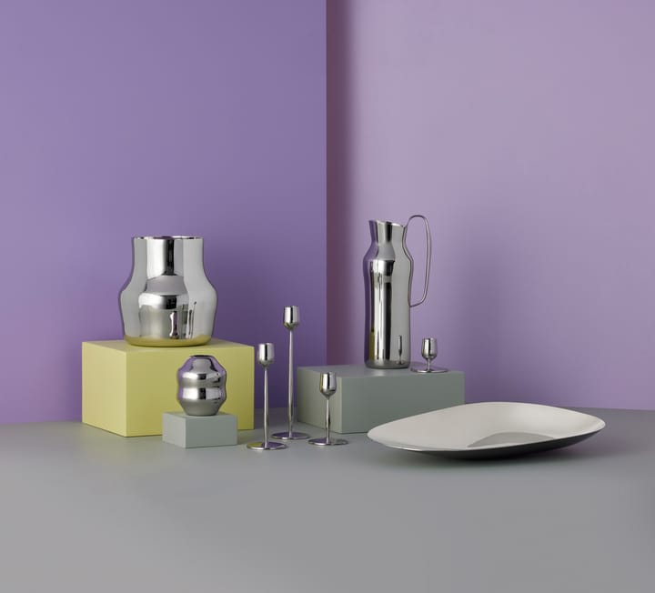 Dorotea candle holder 18 cm, Polished steel Gense