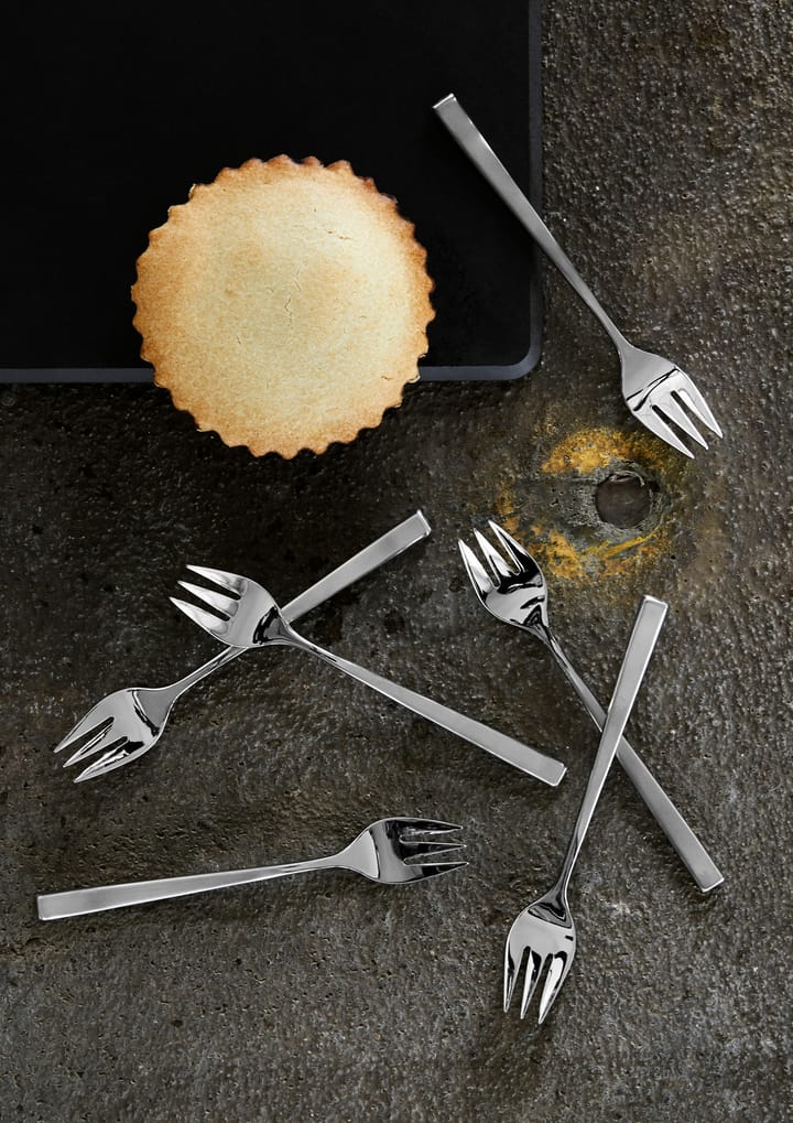 Fuga cake fork 6-pack, Stainless steel Gense