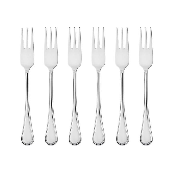 Oxford cake fork 6-pack, Stainless steel Gense