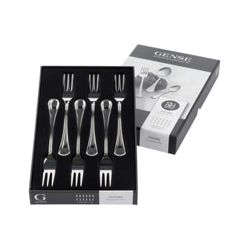 Oxford cake fork 6-pack - Stainless steel - Gense