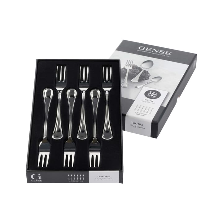 Oxford cake fork 6-pack, Stainless steel Gense