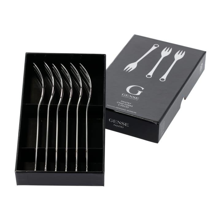 Pantry cake forks 6-pack, Stainless steel Gense