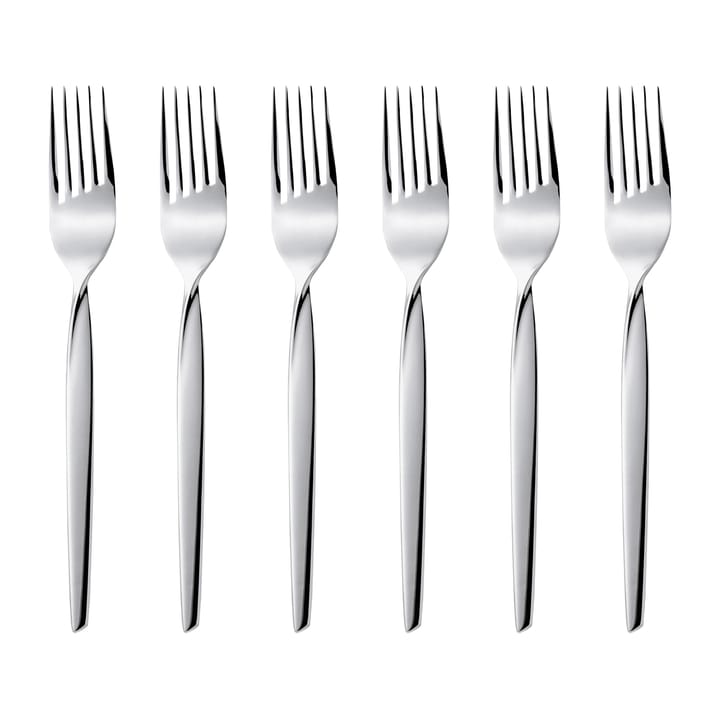 Twist cake fork 6-pack - Stainless steel - Gense