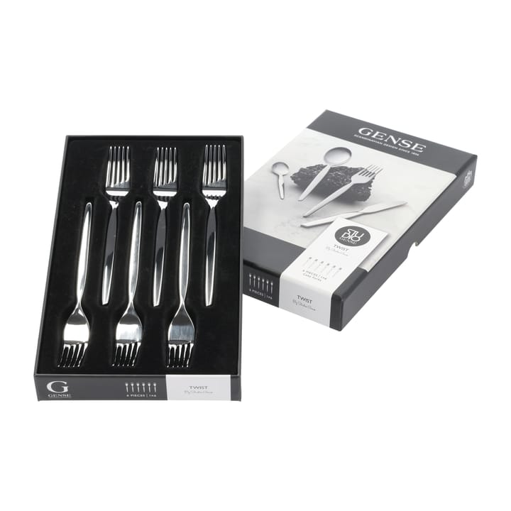 Twist cake fork 6-pack, Stainless steel Gense