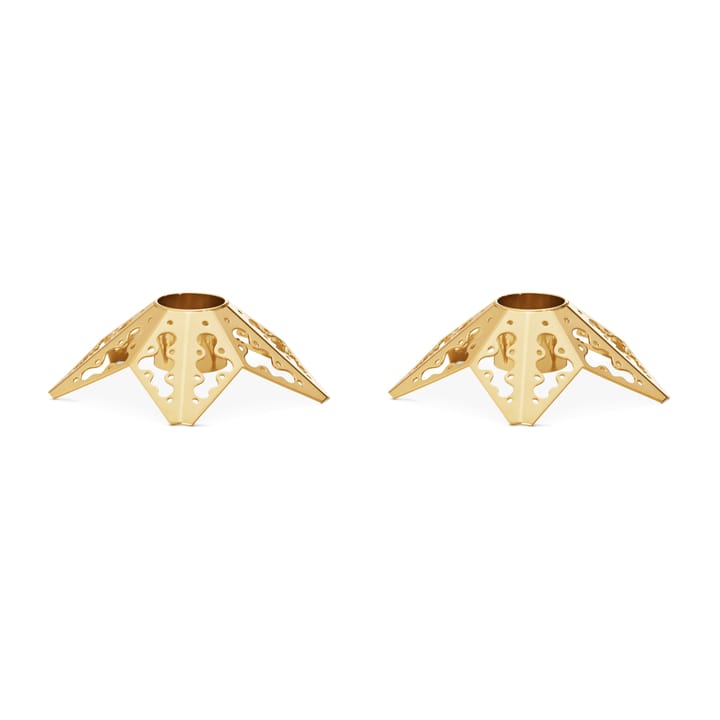 2022 the year's candle sticks 2 pieces - gold plated - Georg Jensen