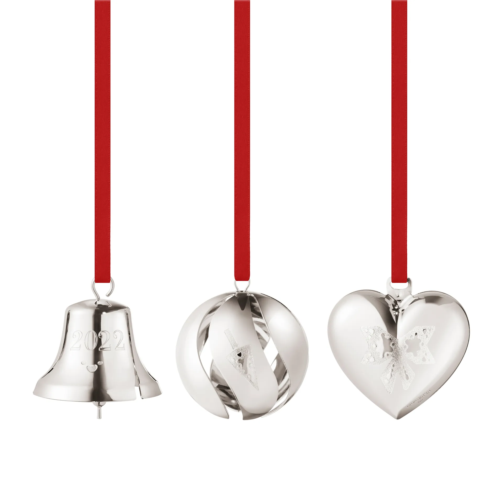 2022 the year's gift set 3 pieces, palladium plated Georg Jensen