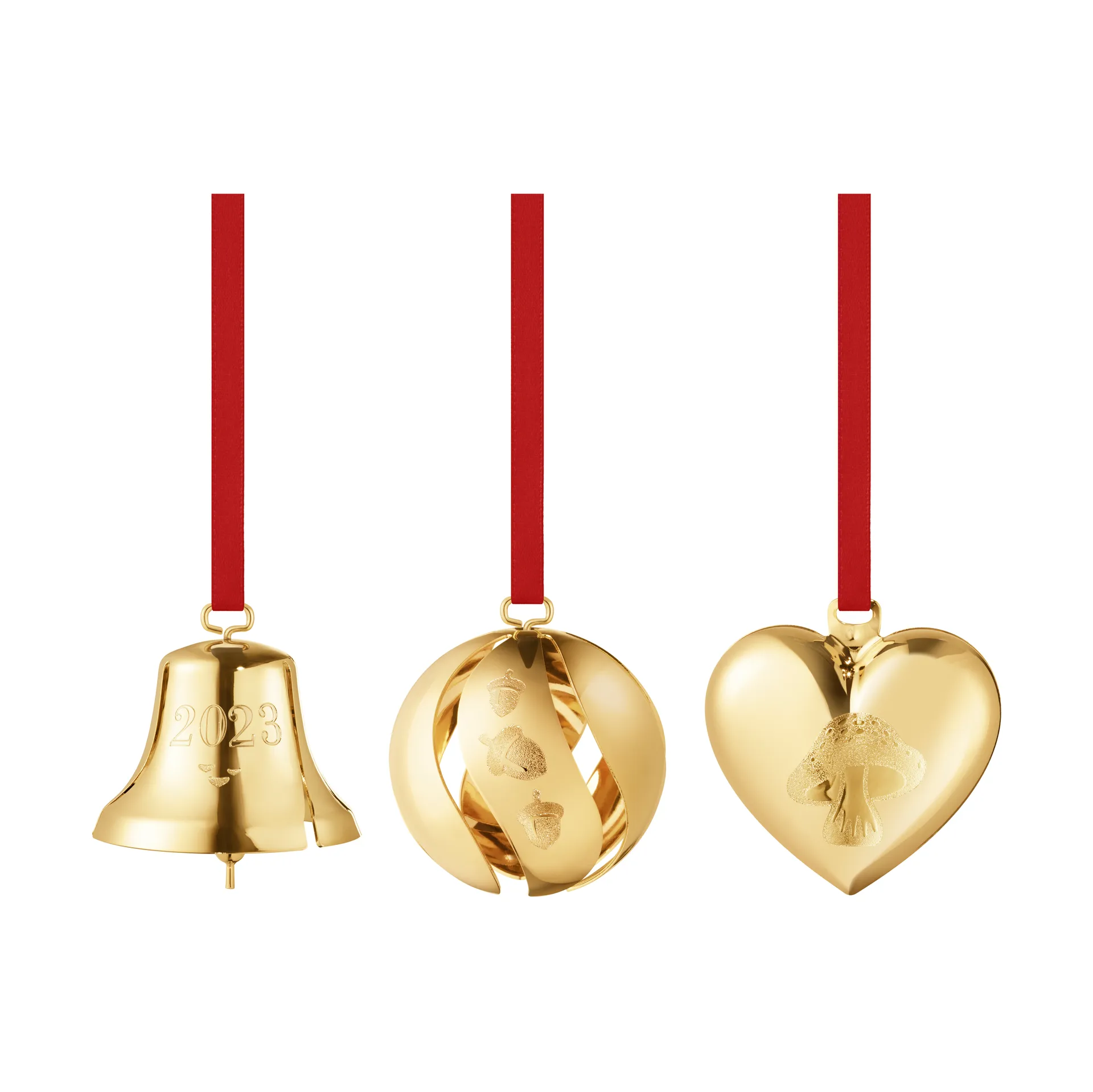 2023 gift set 3 pieces, Gold-plated Georg Jensen