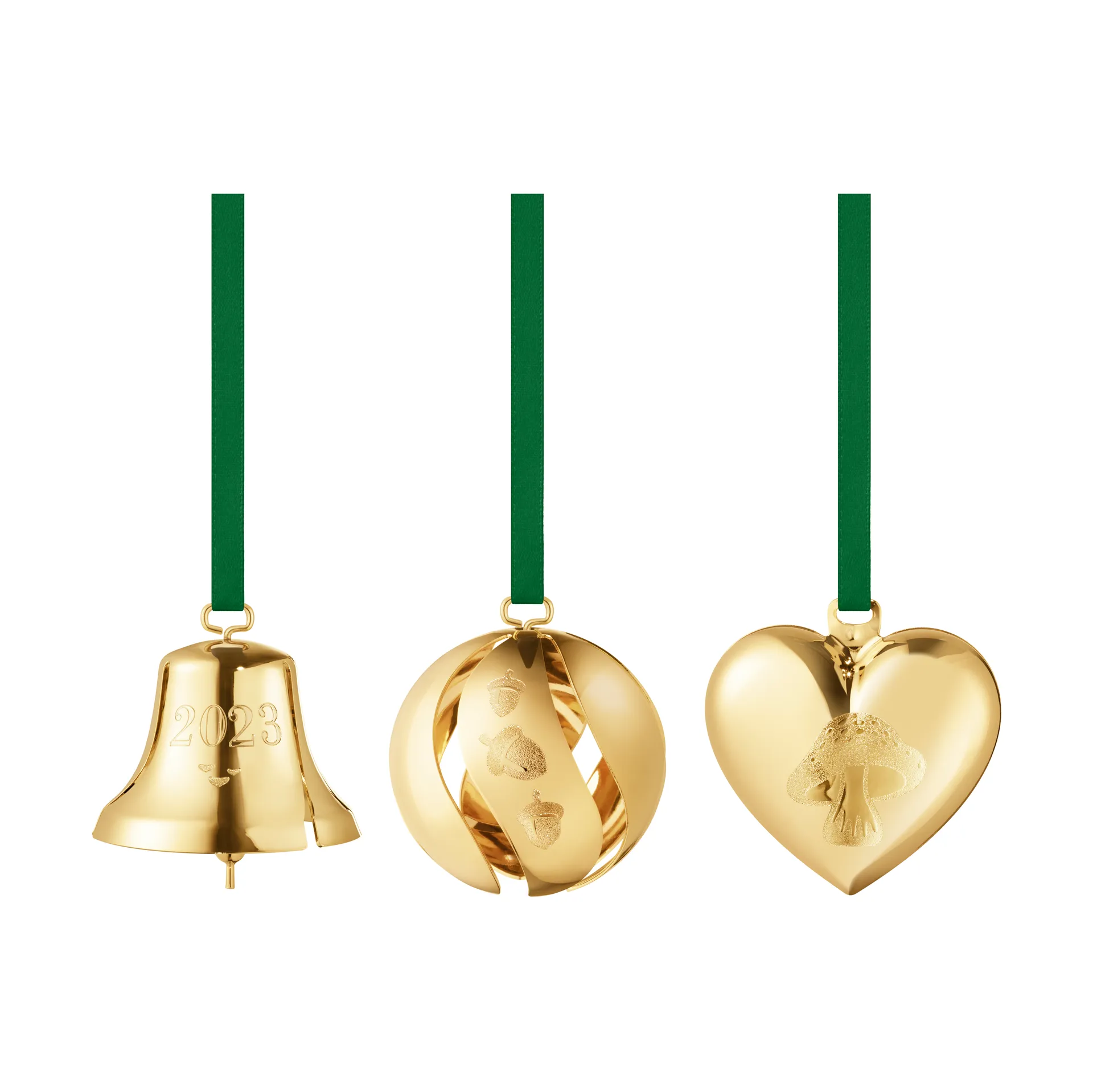 2023 gift set 3 pieces, Gold-plated Georg Jensen