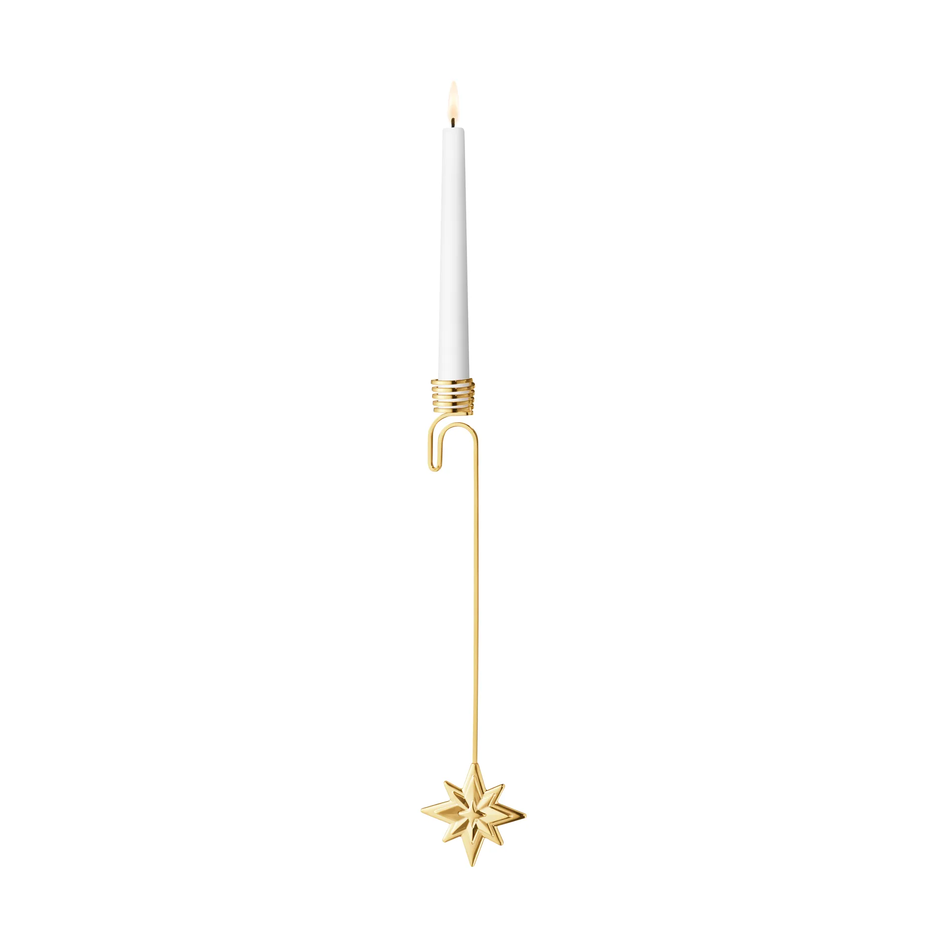 2024 candle holder star, Gold-plated Georg Jensen