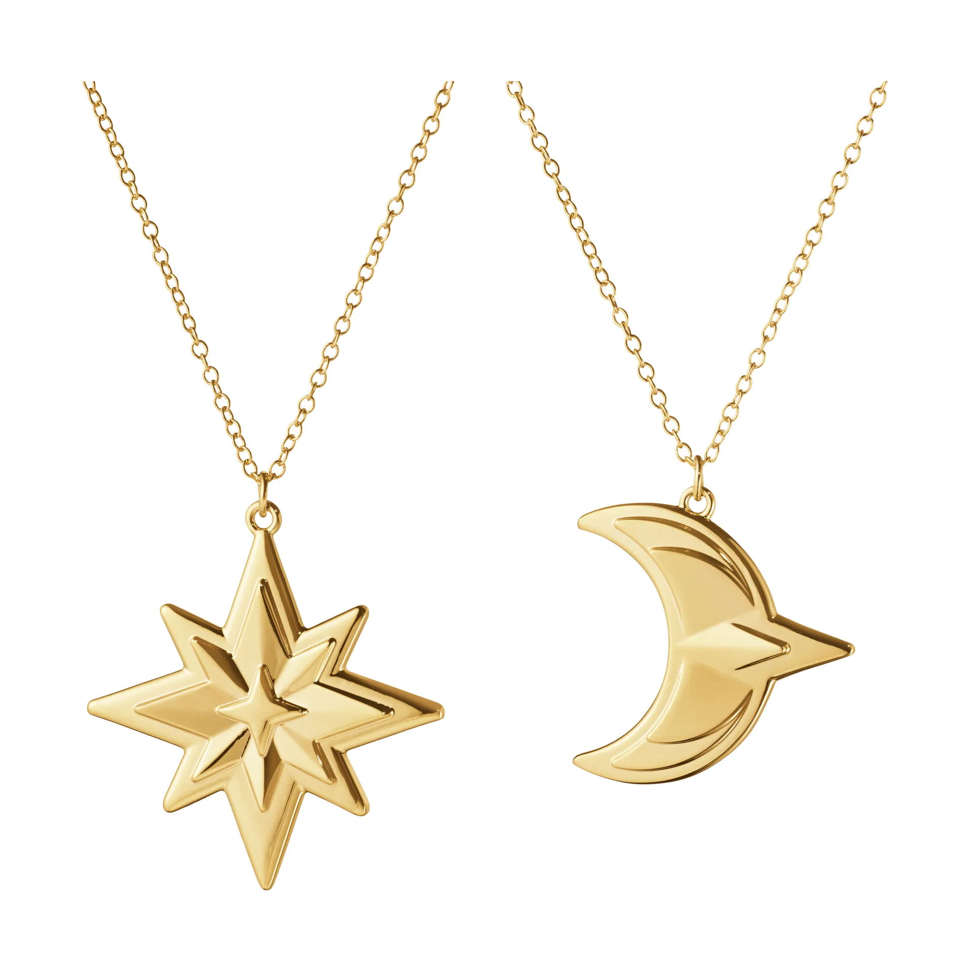 2024 Christmas ornament 2 pieces, Gold-plated Georg Jensen