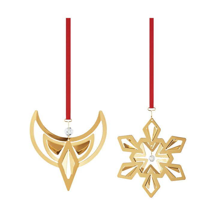 2024 Christmas ornament 2 pieces - Palladium-plated - Georg Jensen