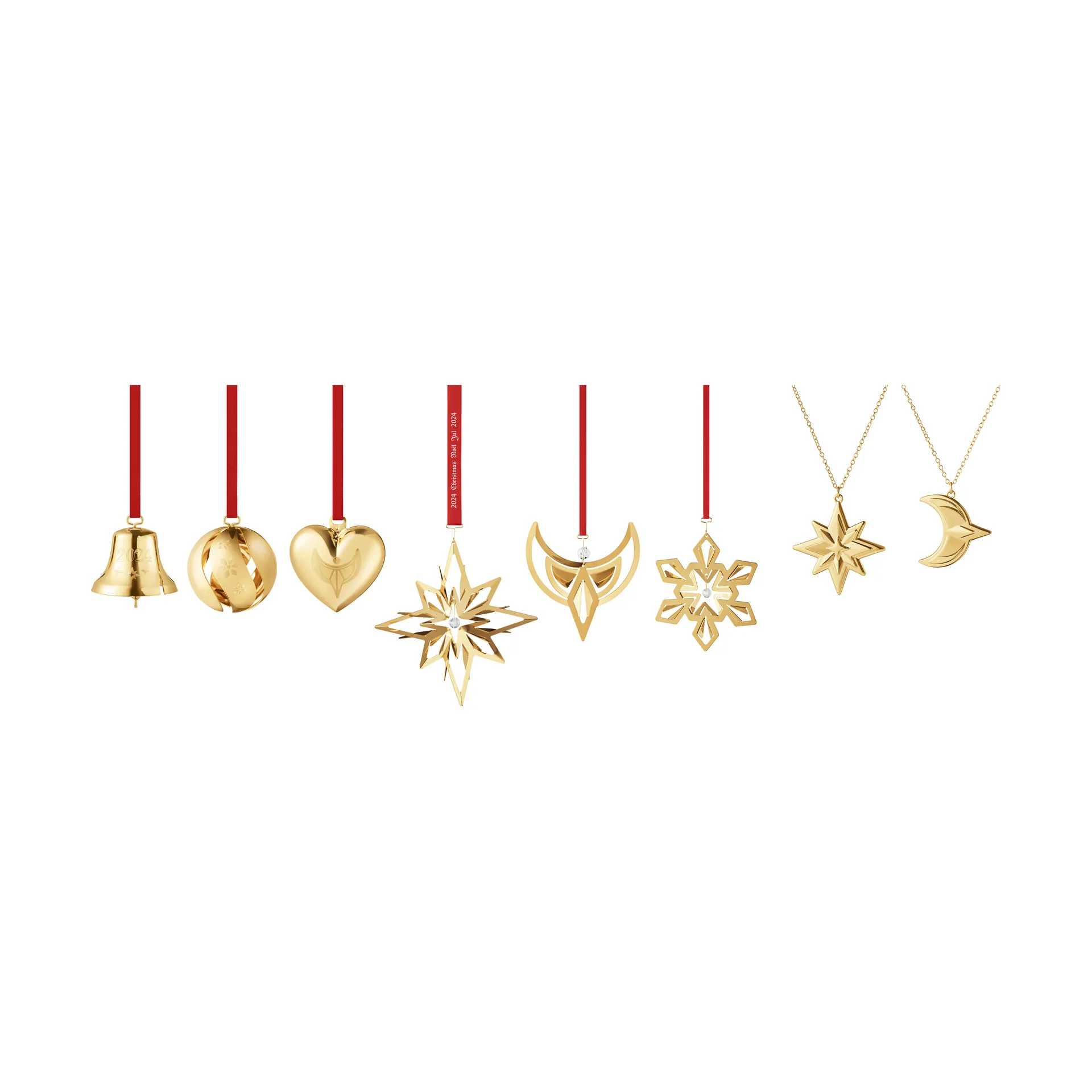 2024 gift set 8 pieces, Gold-plated Georg Jensen