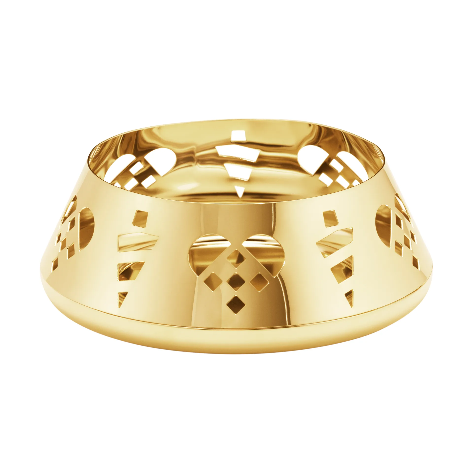 2025 block candle holder, Gold-plated stainless steel Georg Jensen