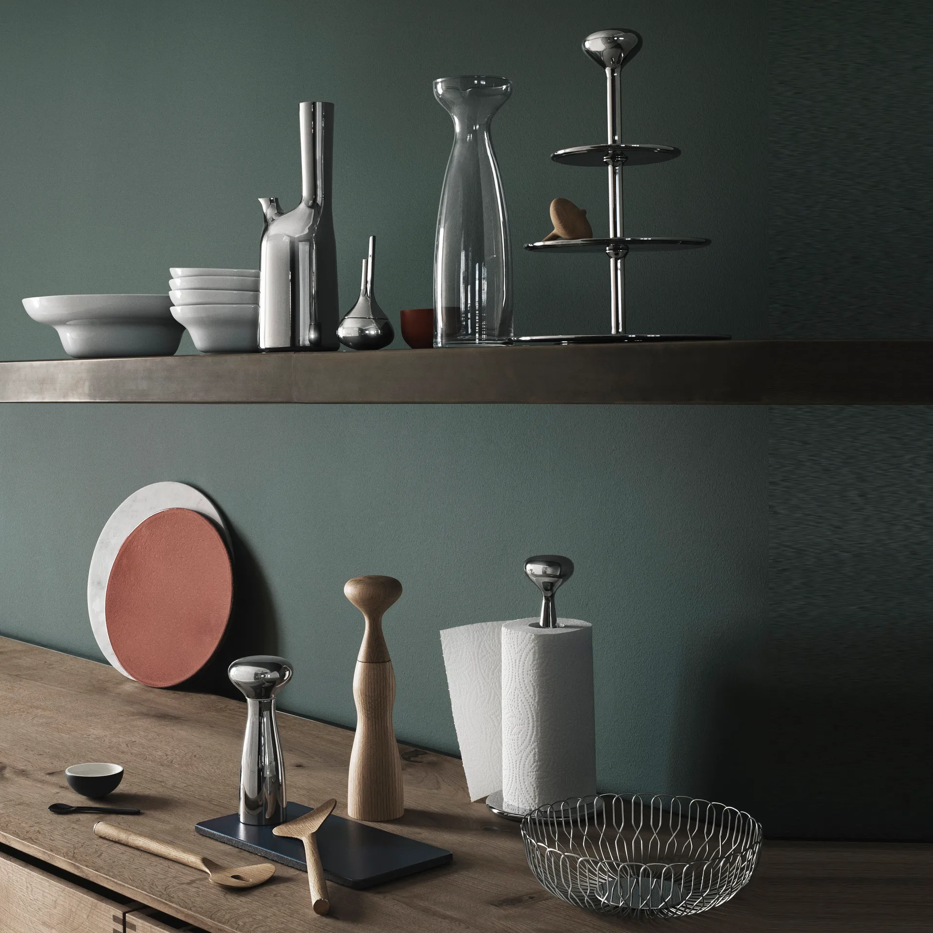 Alfredo kitchen roll holder, 32 cm Georg Jensen