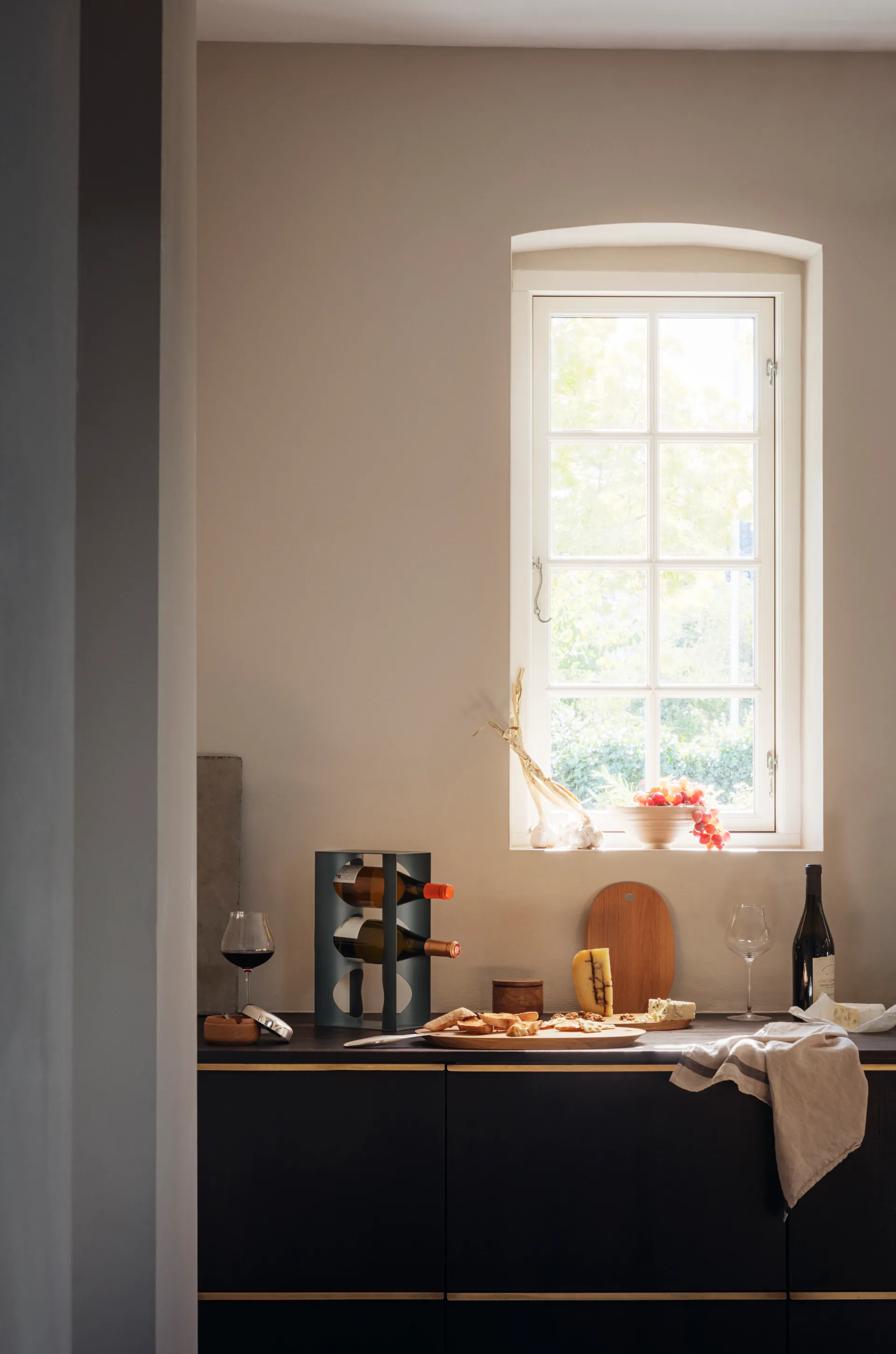 Alfredo salt cellar Ø8.5 cm, Oak-stainless steel Georg Jensen