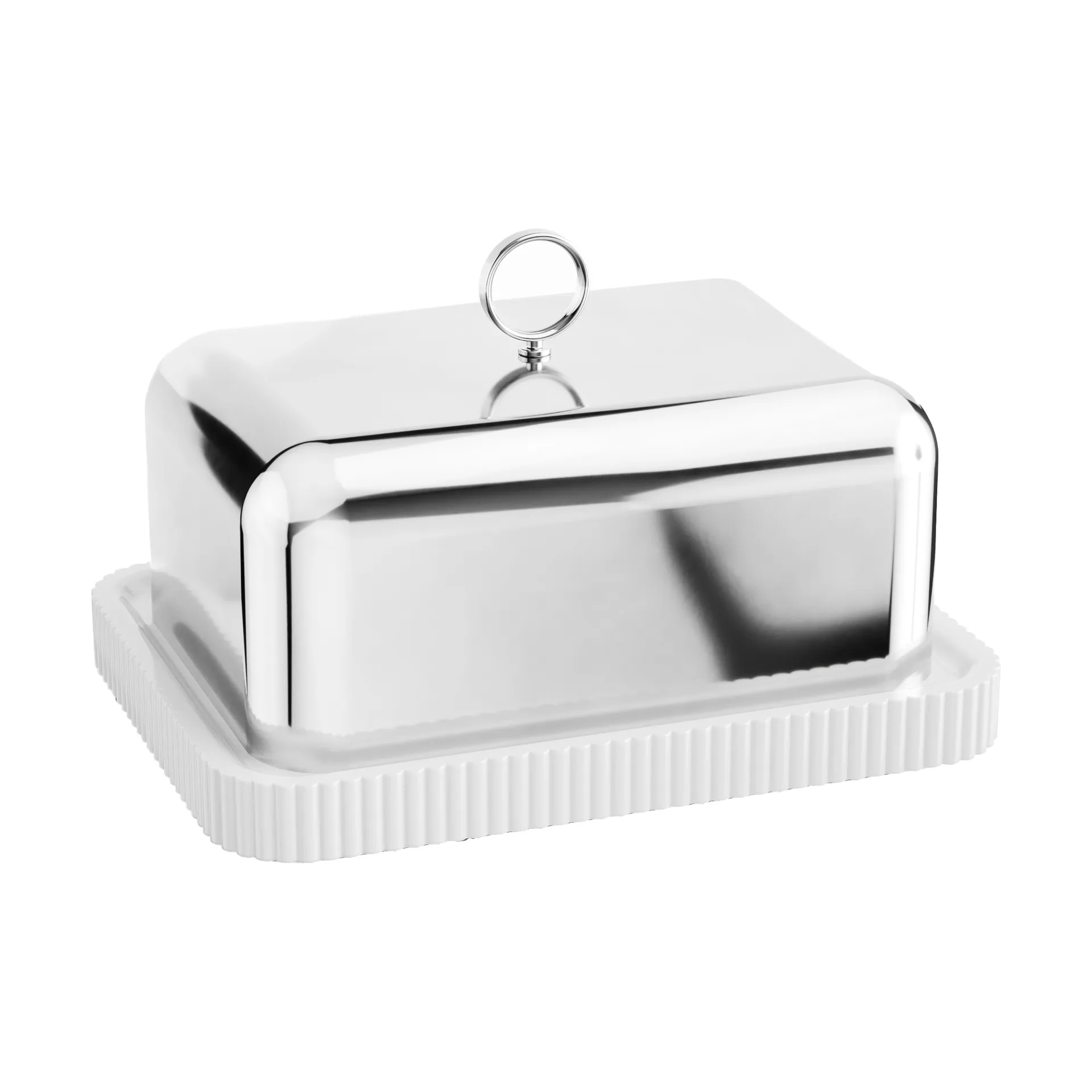Bernadotte butter dish 11.2x14.7 cm, Stainless steel Georg Jensen