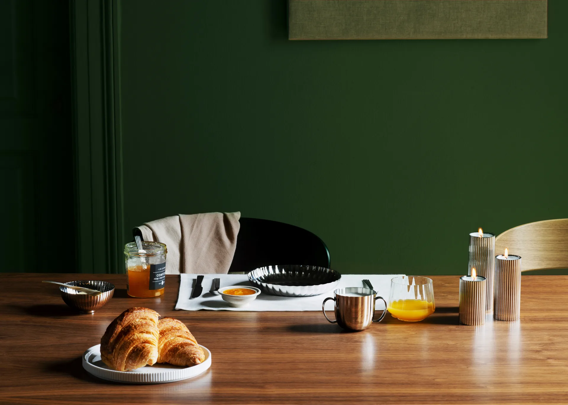 Bernadotte candle sticks 8 cm, Stainless steel Georg Jensen