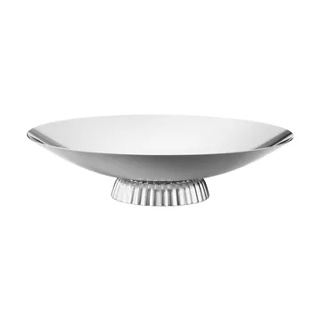 Bernadotte low serving dish - Stainless steel, table stand. Ø40 cm - Georg Jensen