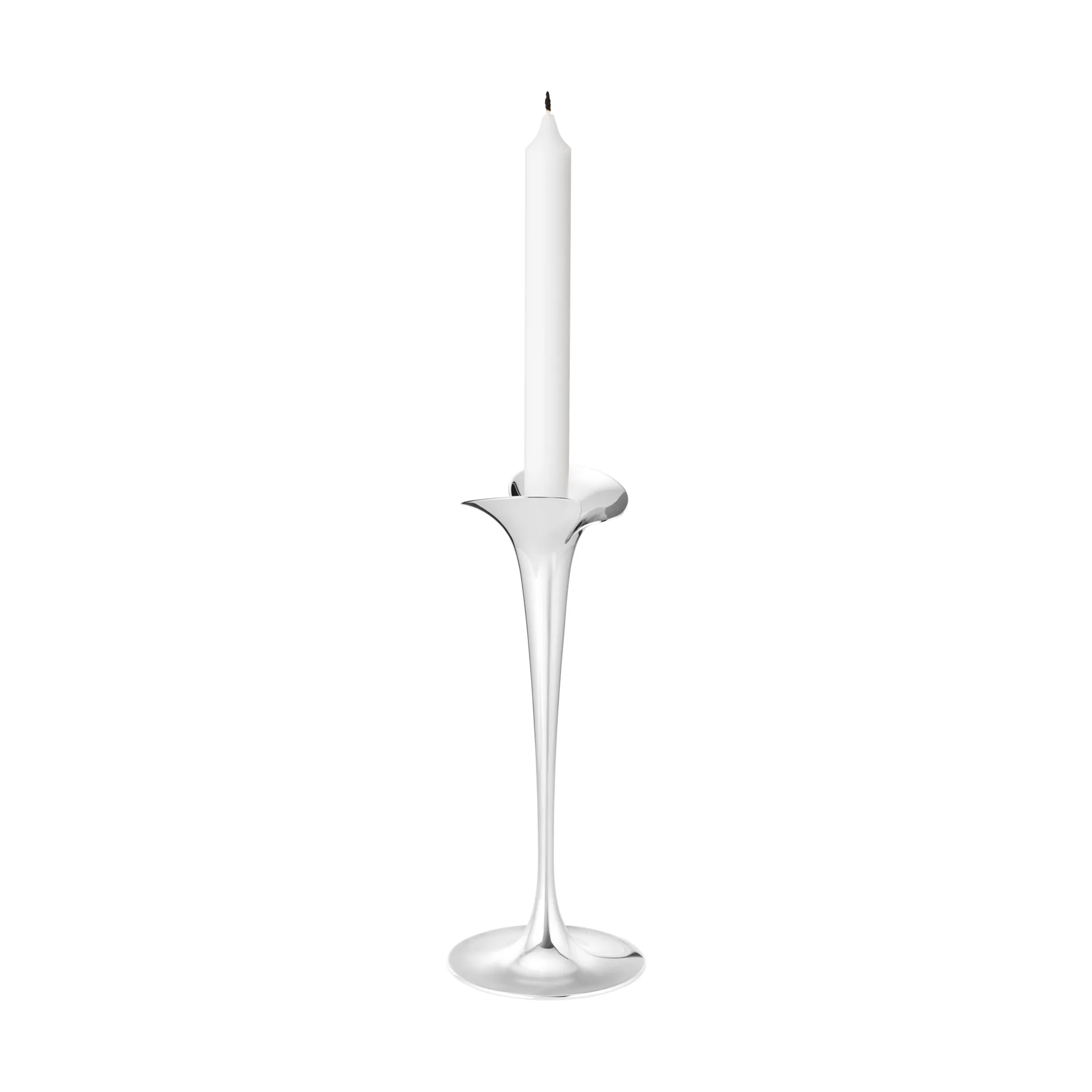 Bloom candlesticks for taper candles, Stainless steel, large, 2-pack Georg Jensen