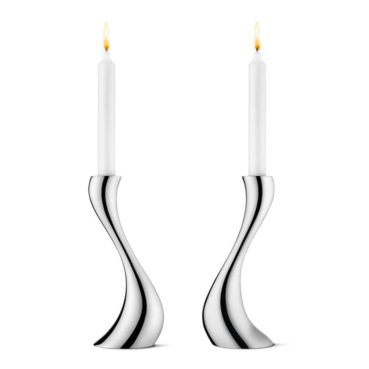 Cobra candleholder 2-pack - medium, 20 cm - Georg Jensen