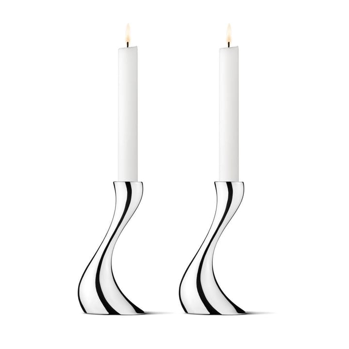 Cobra candleholder 2-pack - small, 16 cm - Georg Jensen