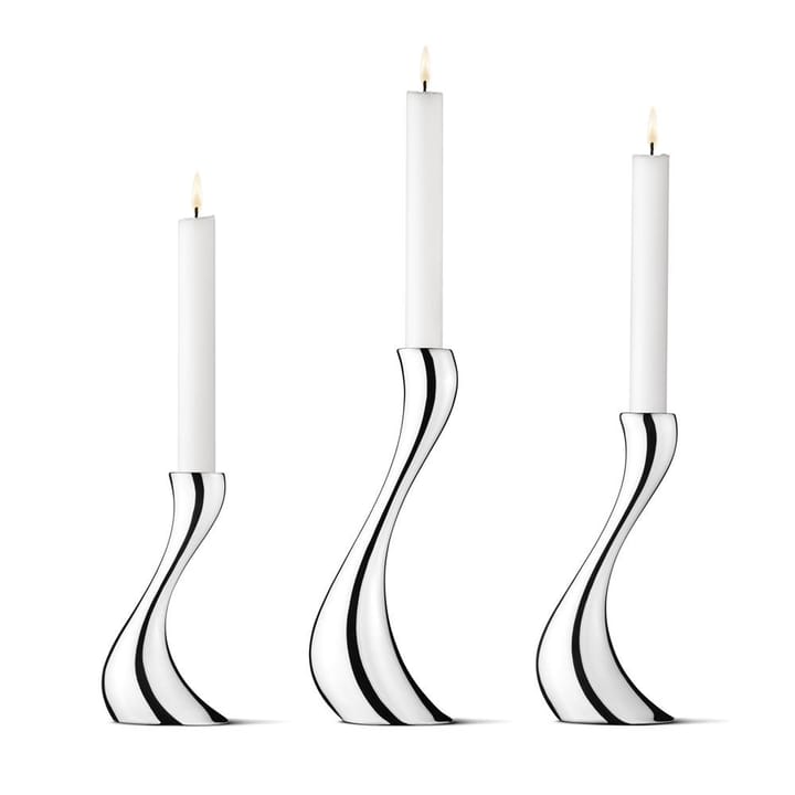 Cobra candleholder 3-pack, stainless steel Georg Jensen