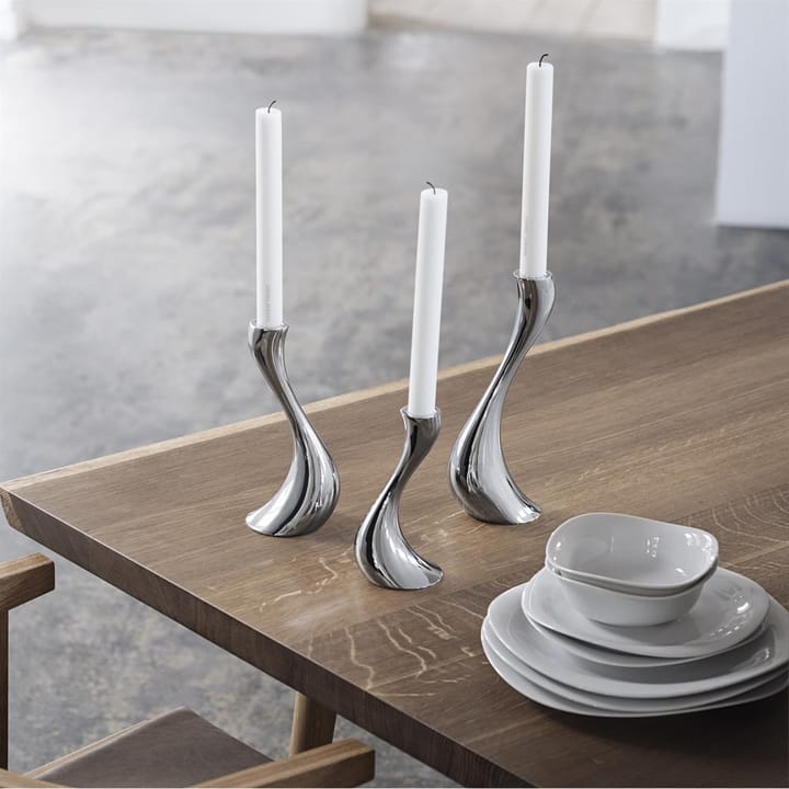 Cobra candleholder 3-pack, stainless steel Georg Jensen