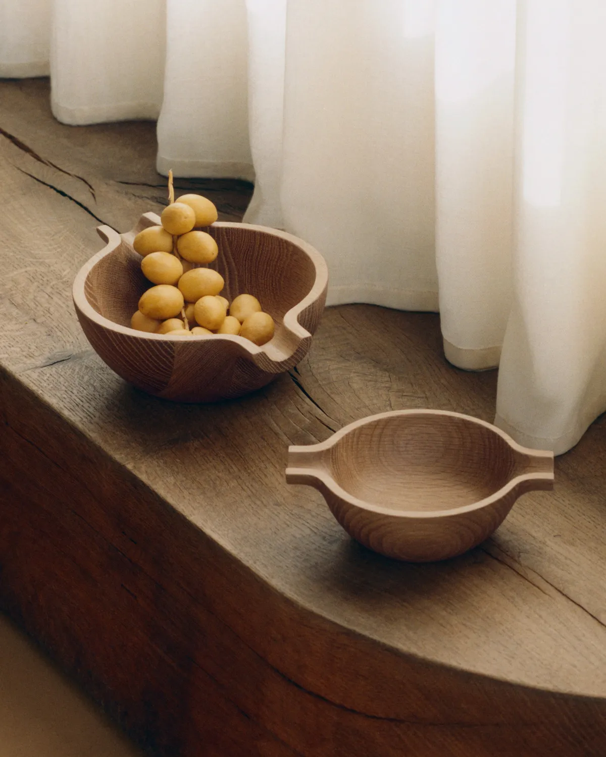 Couple bowl, Oak, medium Georg Jensen