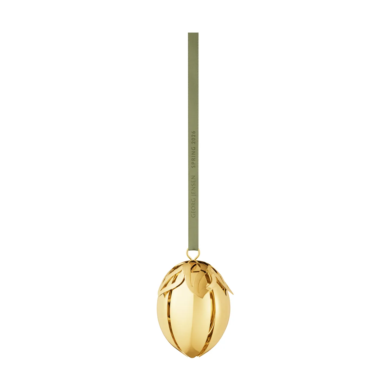 Georg Jensen Easter egg pendant, 18K gold-plated Georg Jensen