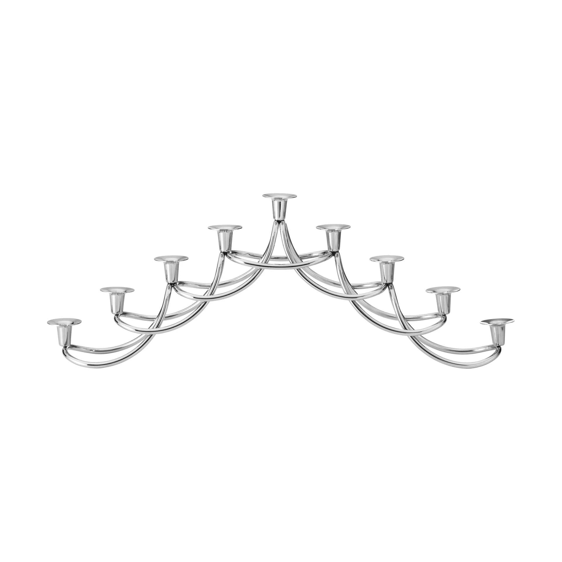 Harmony menorah candle holder, Stainless steel Georg Jensen