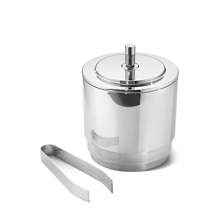 Manhattan ice bucket and tongs, stainless steel Georg Jensen