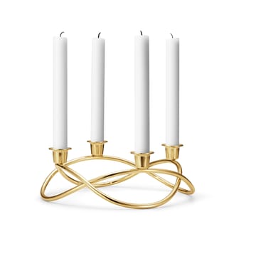 Season candleholder Ø26 cm - gold plated - Georg Jensen