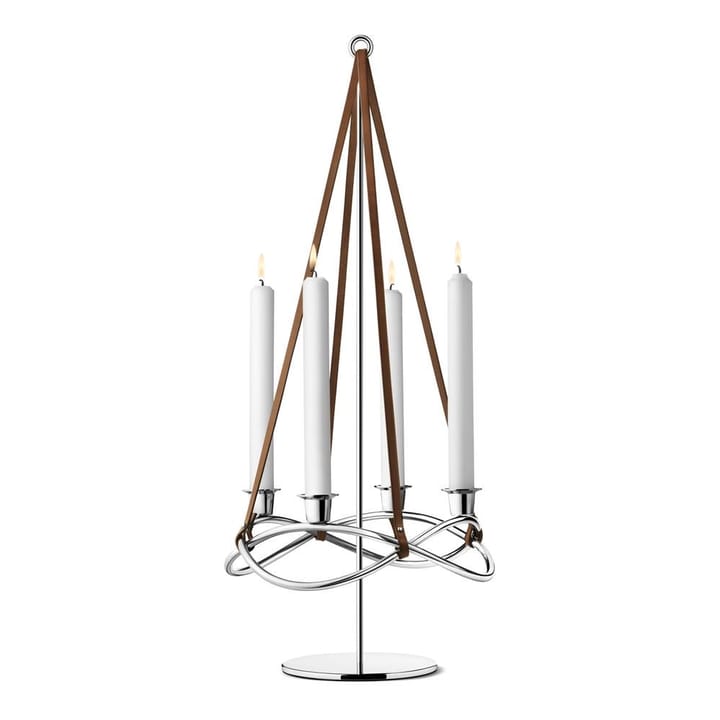 Season extension stand for candleholder, shiny Georg Jensen