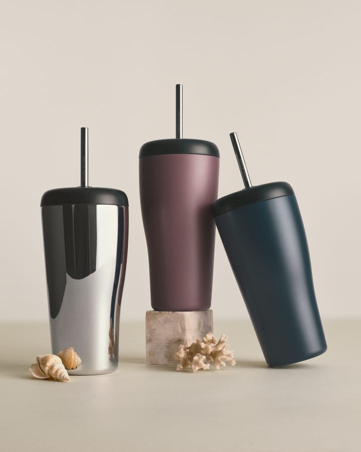 Sky thermos cup with straw 40 cl, Blue Georg Jensen