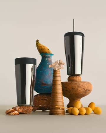 Sky thermos cup with straw 40 cl - Stainless steel - Georg Jensen