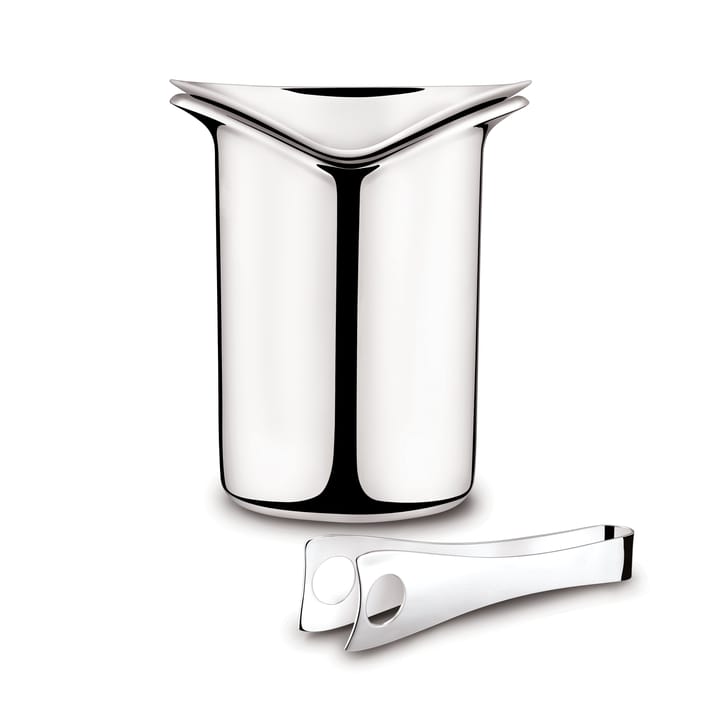 Wine ice bucket with tongs - 21 cm - Georg Jensen