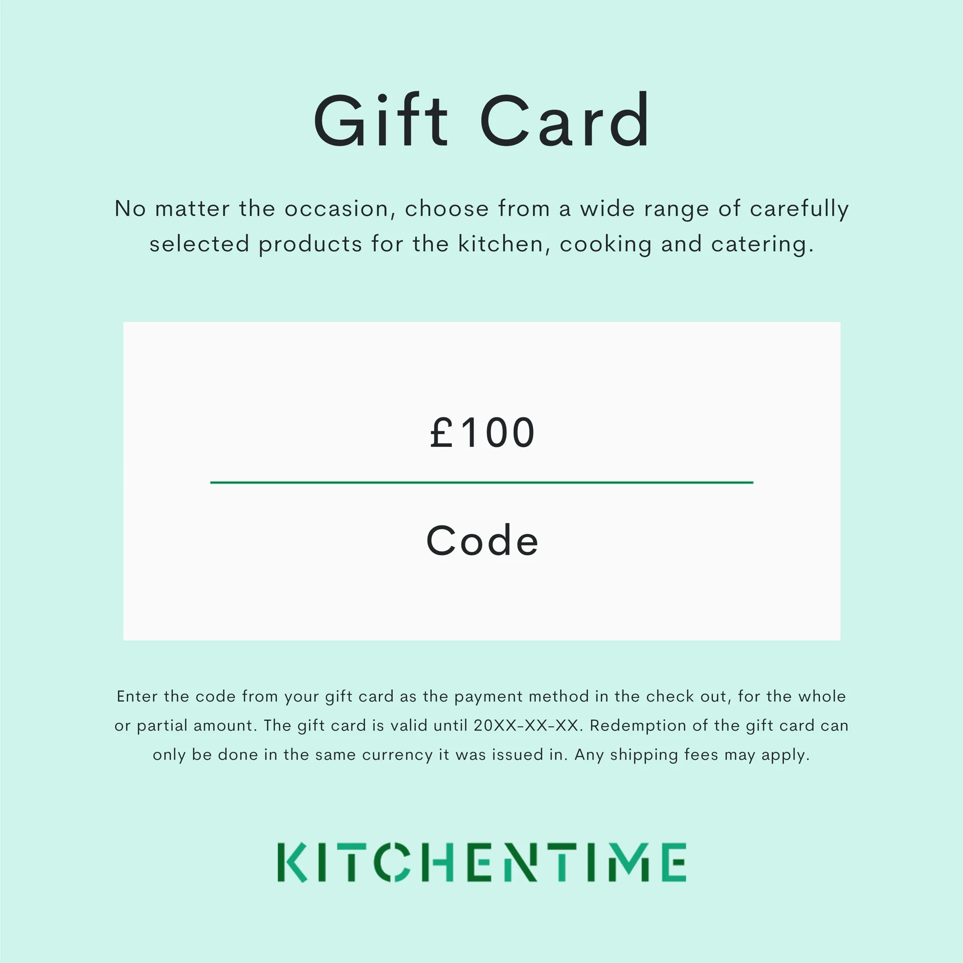 Digital gift card, £100.00 Gift card