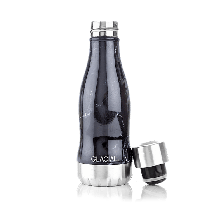 Glacial water bottle 280 ml, Black marble Glacial