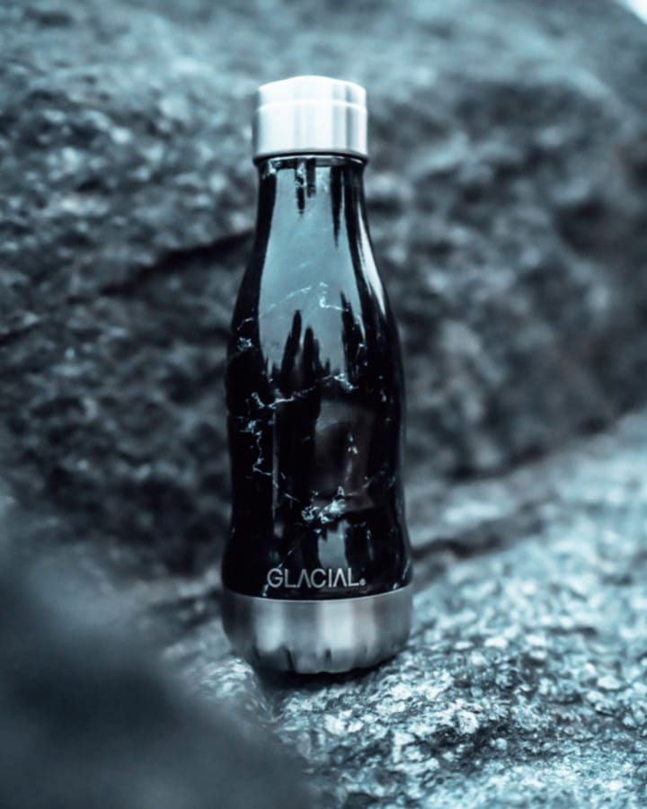 Glacial water bottle 280 ml, Black marble Glacial
