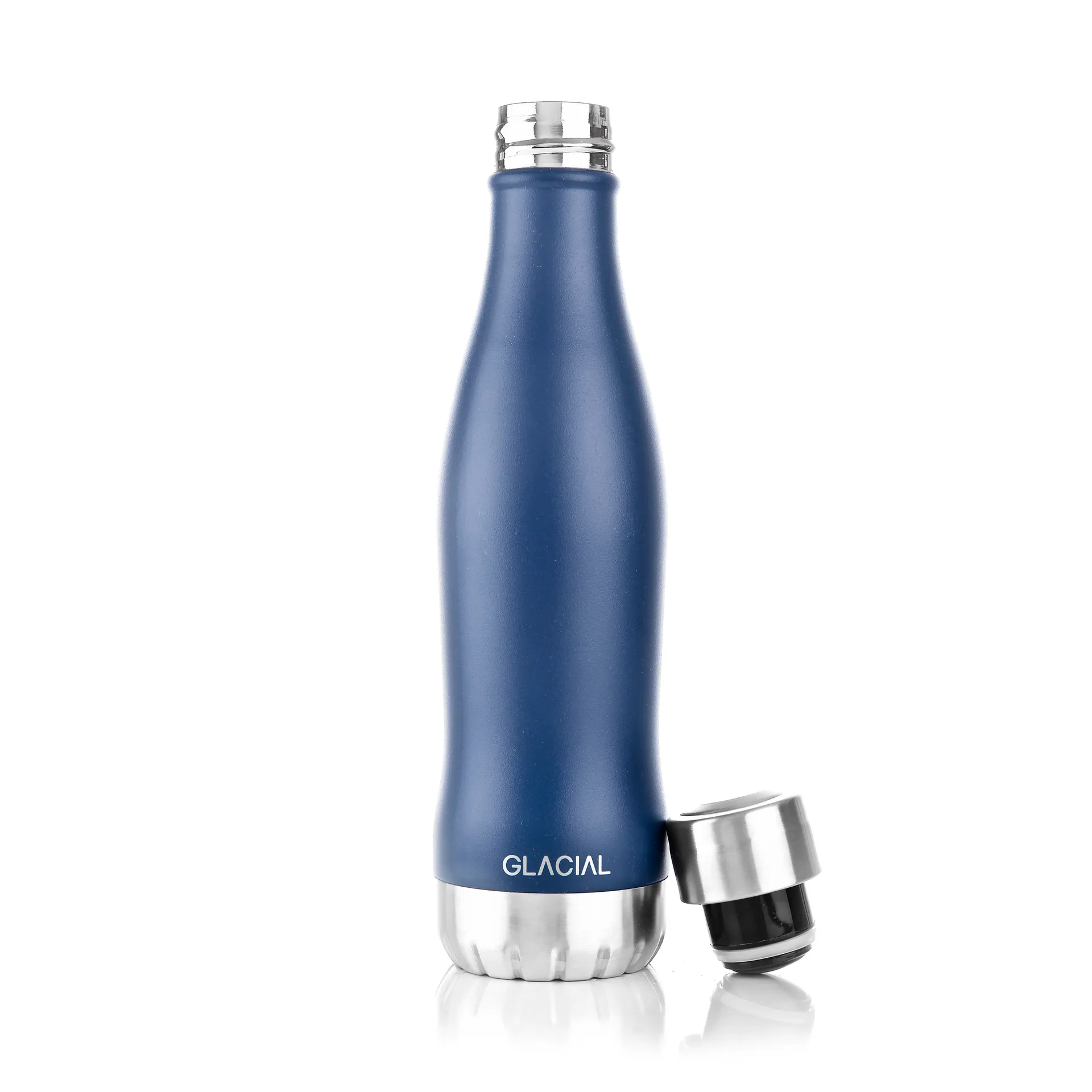 Glacial water bottle 400 ml, Matte navy Glacial