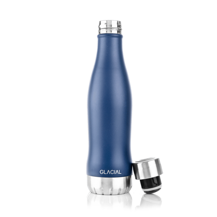 Glacial water bottle 400 ml, Matte navy Glacial