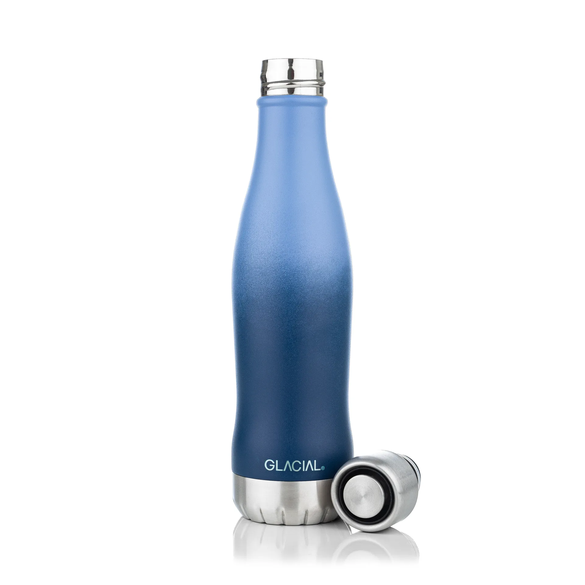 Glacial water bottle active 400 ml, Blue fade Glacial