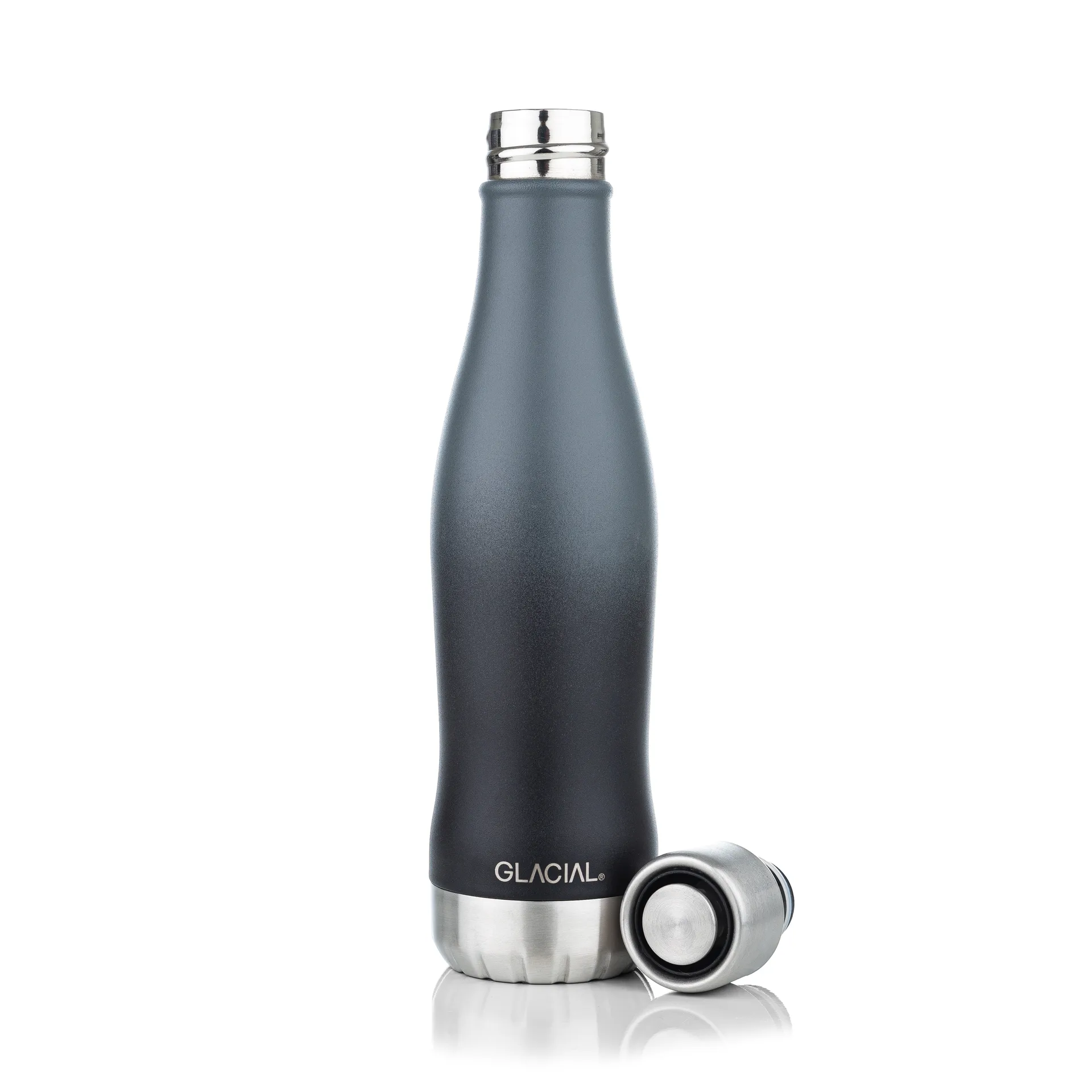 Glacial water bottle active 400 ml, Gray fade Glacial