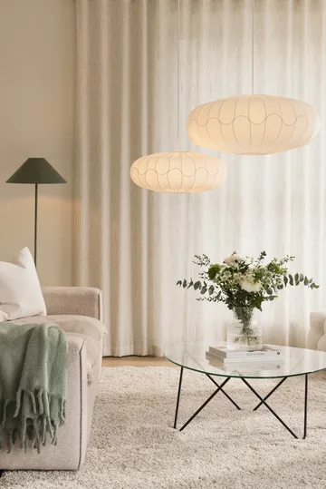 Bladverk lampshade Ø50 cm - White - Globen Lighting