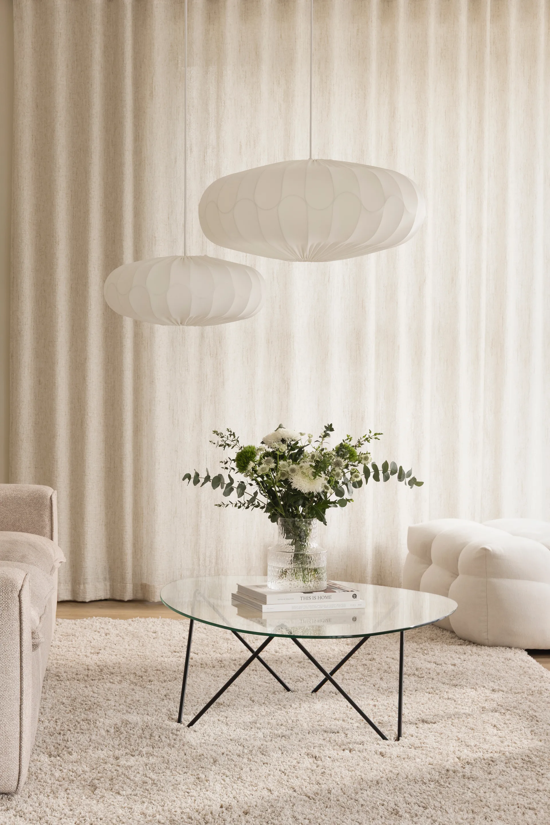 Bladverk lampshade Ø70 cm, White Globen Lighting