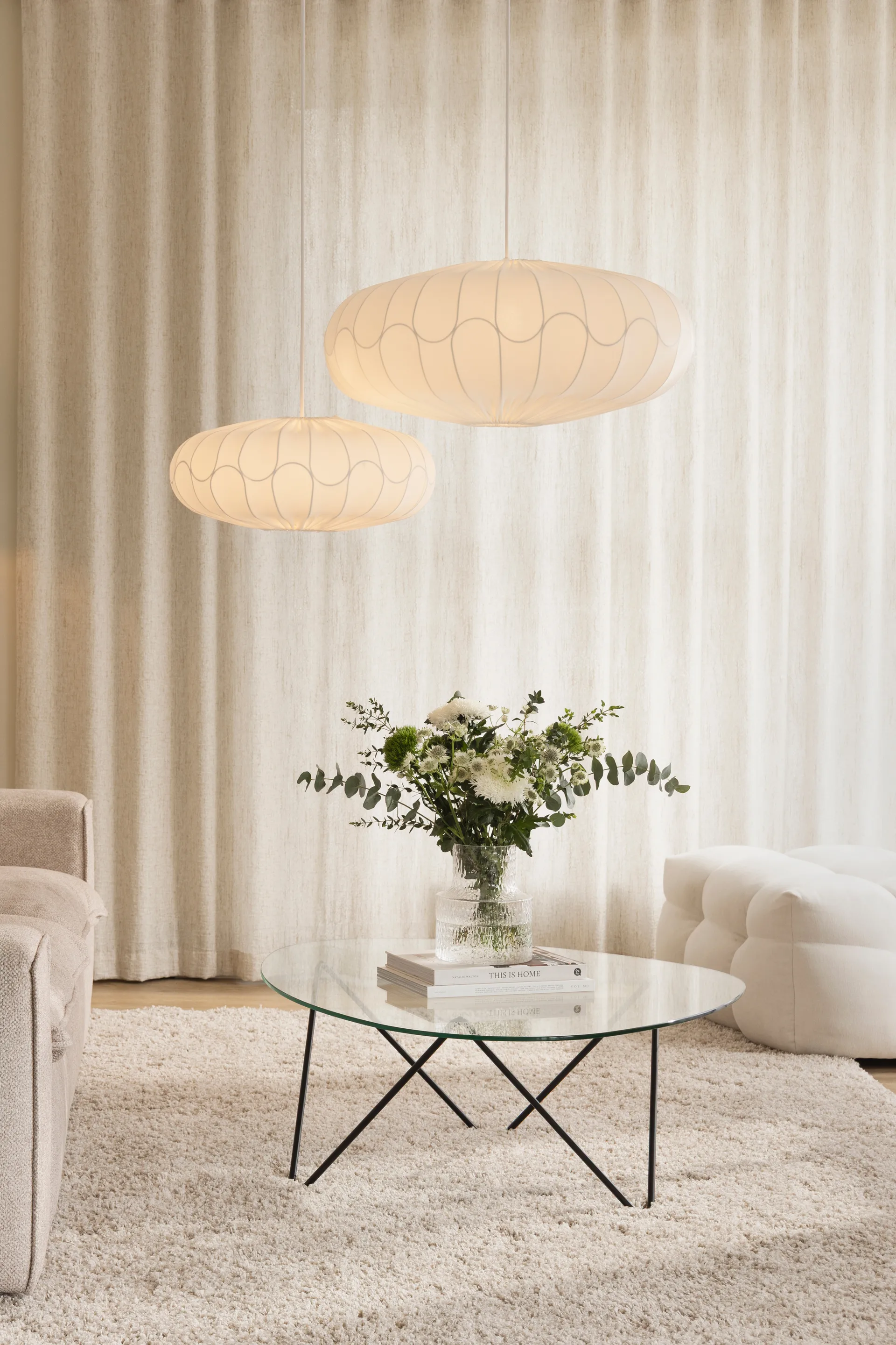Bladverk lampshade Ø70 cm, White Globen Lighting